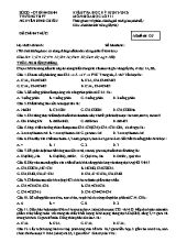 Kiểm tra học kỳ II (năm 2012 - 2013) môn Hóa học lớp 11 - Mã đề thi 135